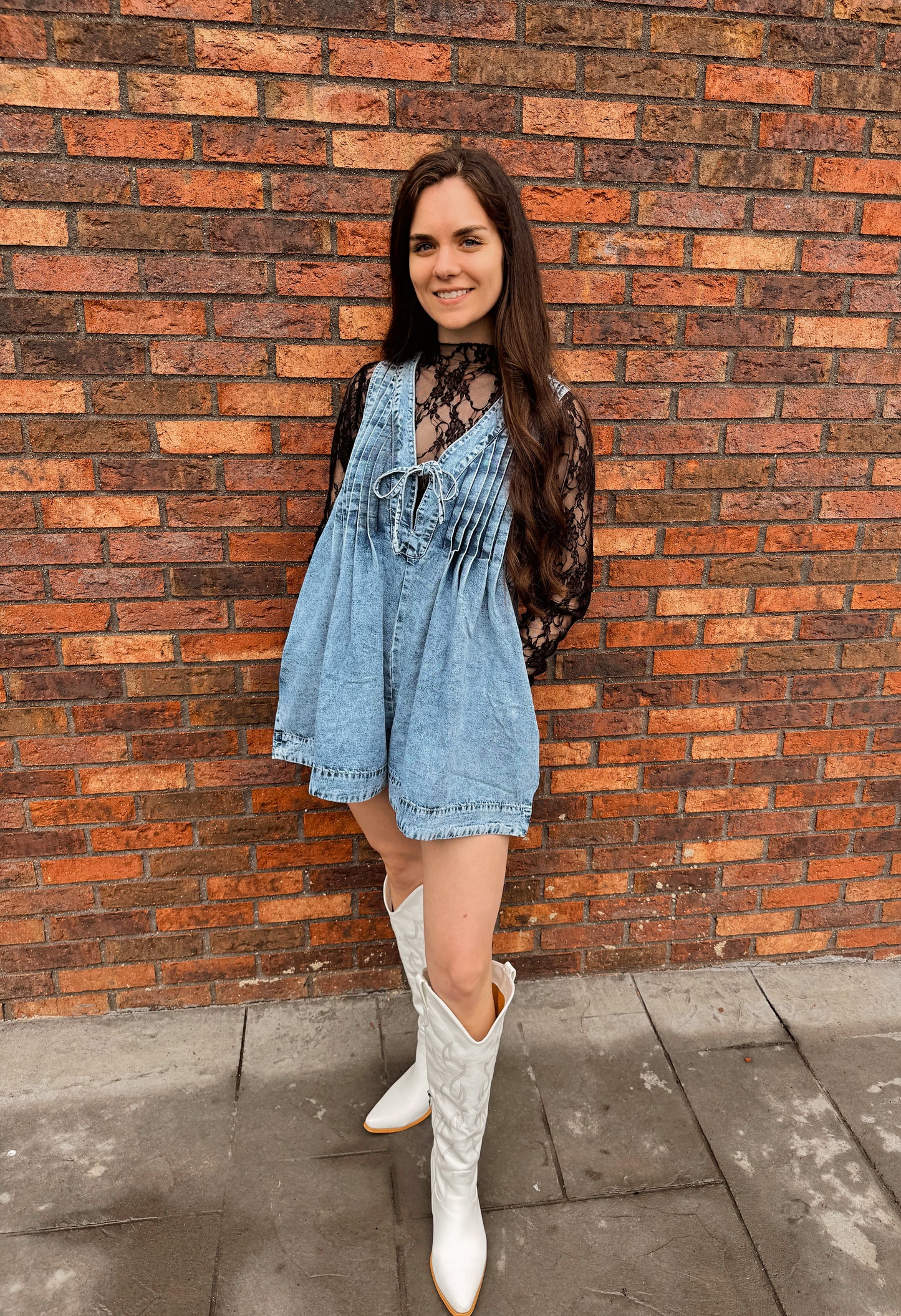 Wild Willow Denim Romper