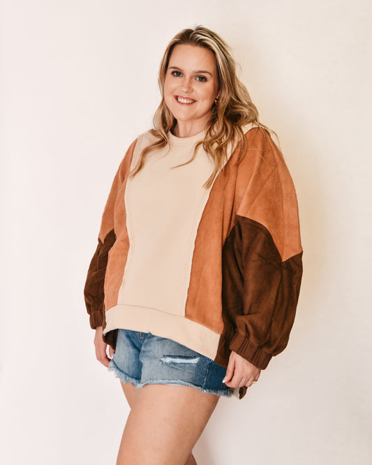 Colorblock Comfort Hoodie - Plus Size