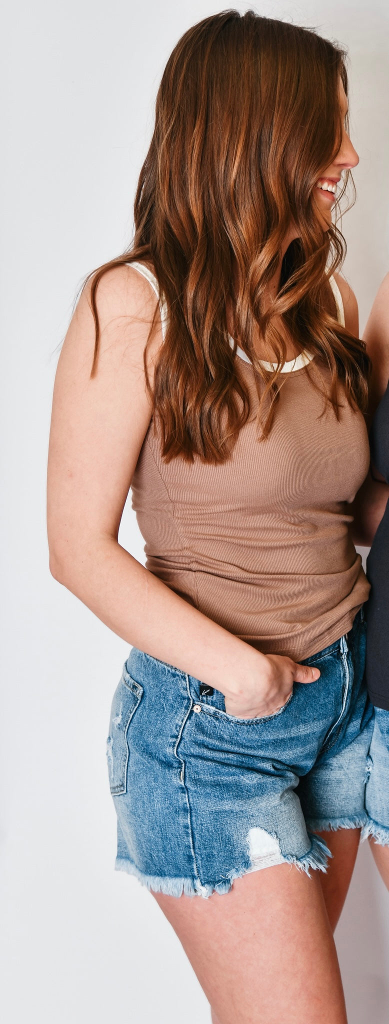Ribbed U Neck Tank