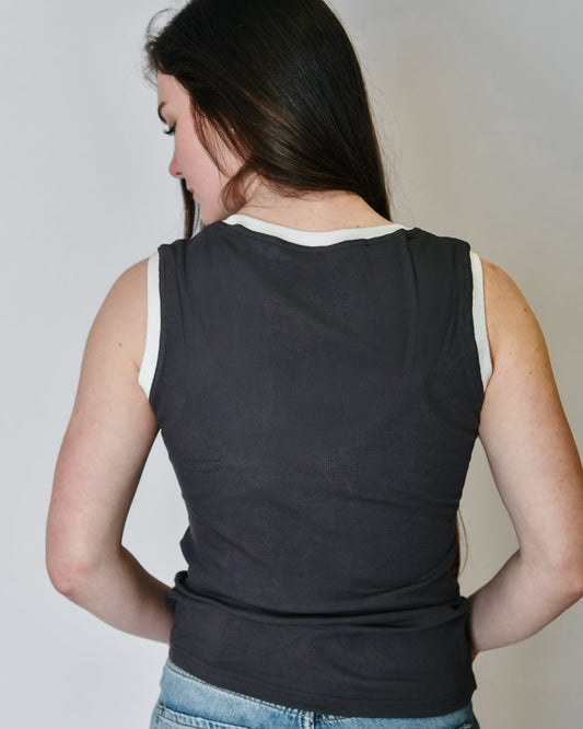 Ribbed U Neck Tank
