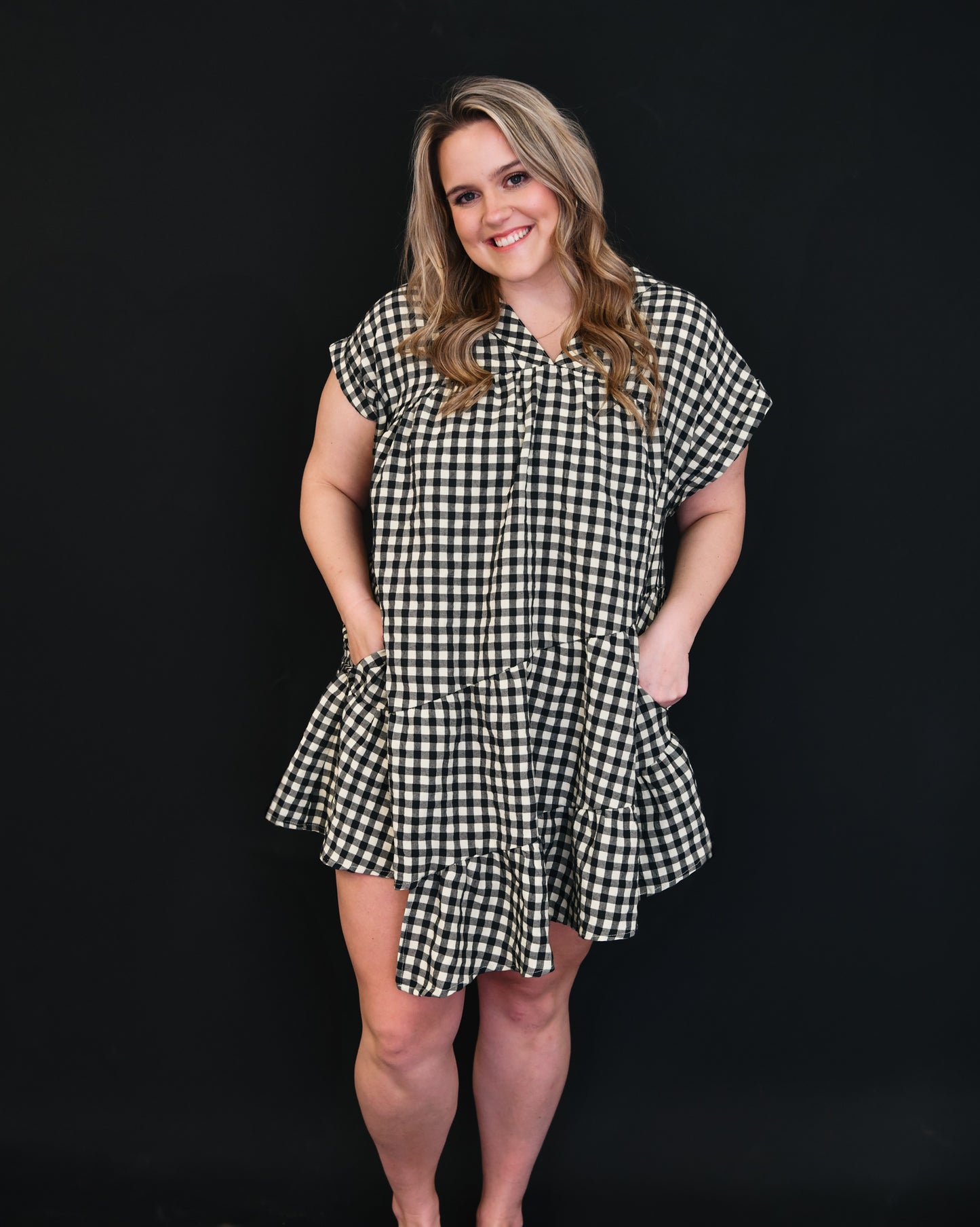 Rustic Gingham Dress - Plus Size
