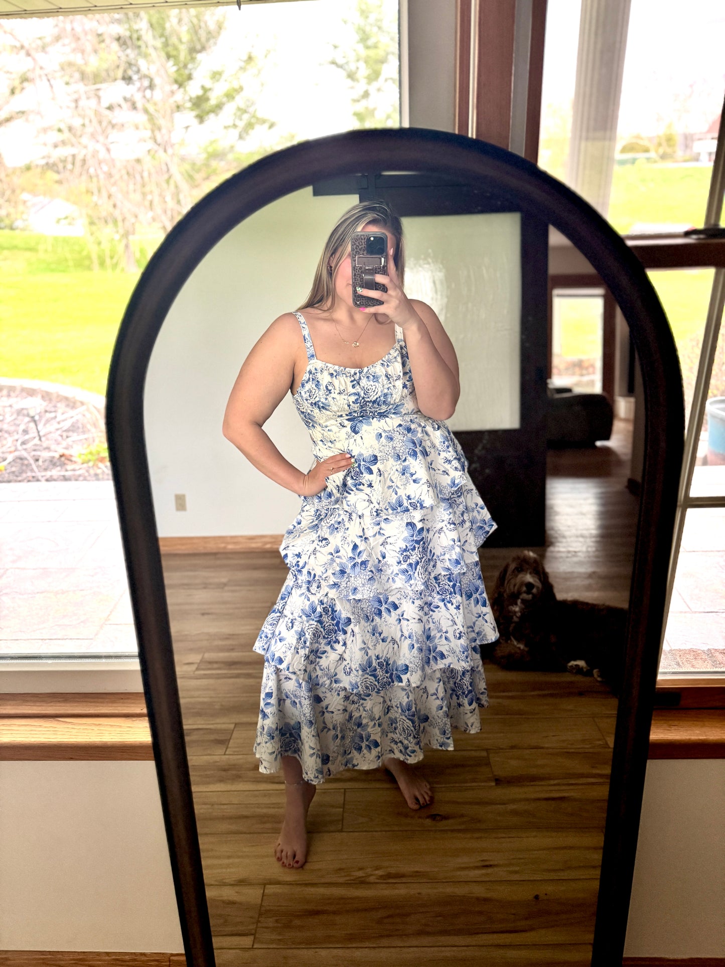 Blue Floral Maxi Dress