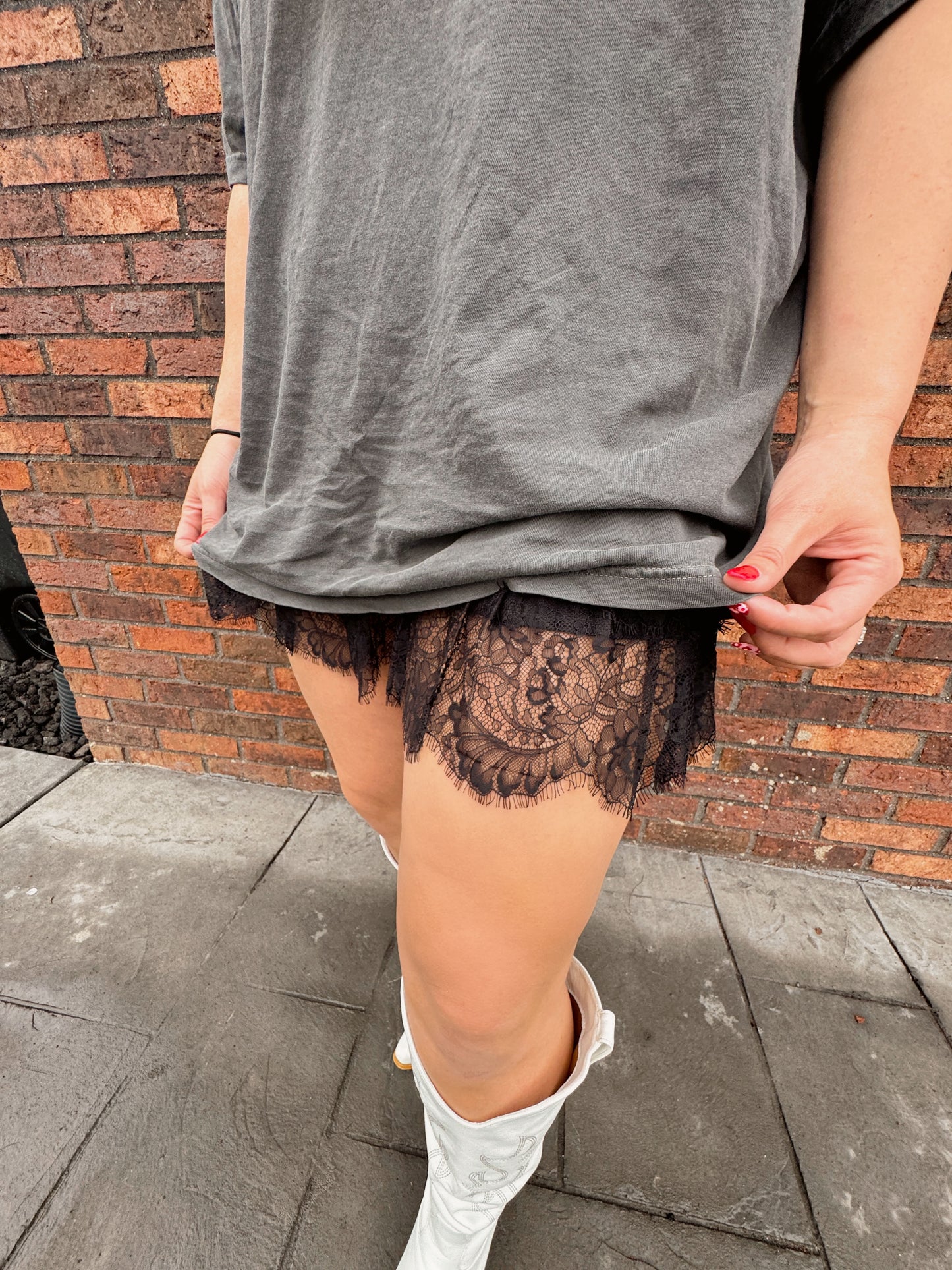 Desert Bloom Lace Slip Skirt