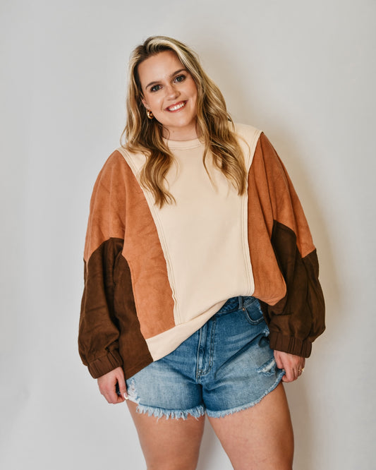 Colorblock Comfort Hoodie - Plus Size